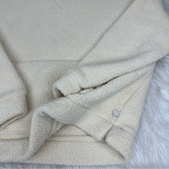 Standard/Cloth Men’s Off White Gorpcore Oversized Sherpa Hoodie Sweatshirt S/C50 - Picture 5 of 13